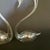 Vintage Pair of Delicate Glass Swan Bud Vases – Elegant Clear Figural Glass Decor For Sale - Image 4 of 9