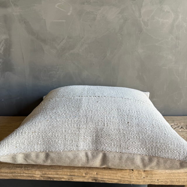 Vintage Rug Pillow Cover With Original Seams For Sale In Los Angeles - Image 6 of 7