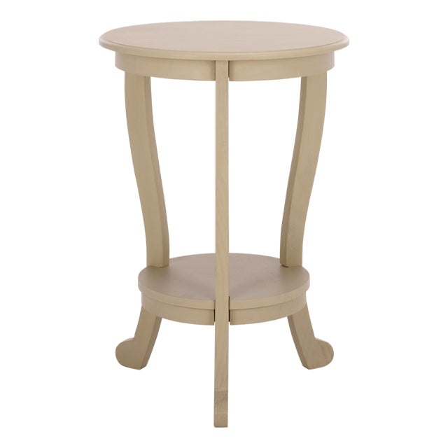 Mary Pedestal Table in Sand For Sale