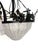 Antique French Art Nouveau Wrought Iron and Glass 4-Light Chandelier, 1930s, in Very Good conditions. Designed 1920 to...