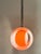 Orange Mid-Century Eclisse Pendant Light in White and Orange Murano Glass, 1960s For Sale - Image 8 of 13