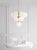 Modern AERIN for Visual Comfort Signature Cristol Tiered Chandelier in Hand-Rubbed Antique Brass with White Strie Glass For Sale - Image 3 of 11
