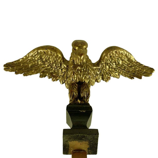 Unknown, Carved and Gilded Wooden Eagles, 1800s, Gold Leaf & Pinus Cembra, Set of 2 For Sale - Image 6 of 9