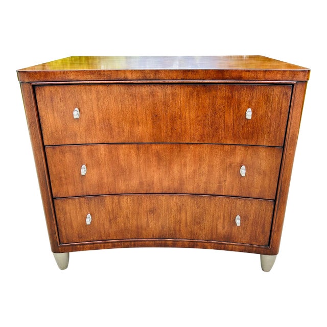 Vintage Drexel Heritage Walt Disney Signature Collection Bow-Front Mahogany Credenza | Hollywood Regency Art Moderne Chest of Drawers For Sale
