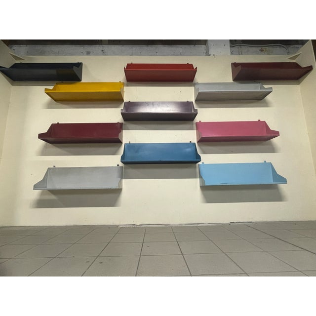 Lacquered Iron Shelves, 1960s, Set of 11 For Sale - Image 12 of 18