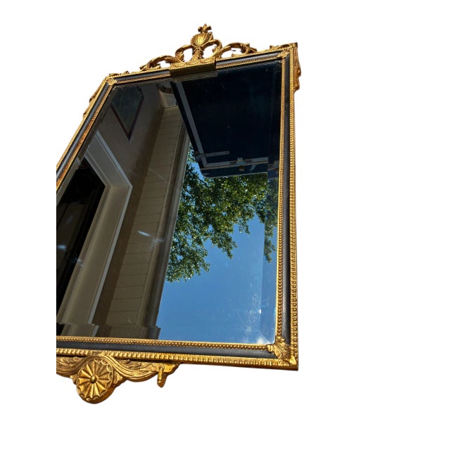 Vintage Decorative Arts Mirror Gold Gilt French Louis XIV Style For Sale - Image 12 of 13