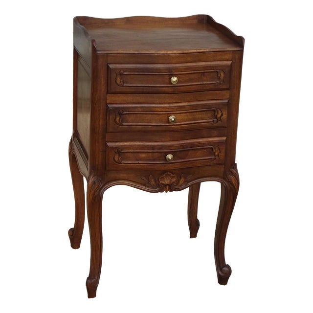 Louis XV Walnut Bedside Table, 1960s For Sale