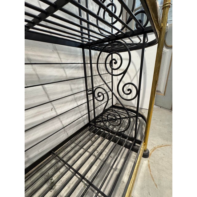Vintage 1920’s French Brass & Wrought Iron Baker’s Rack For Sale - Image 12 of 12