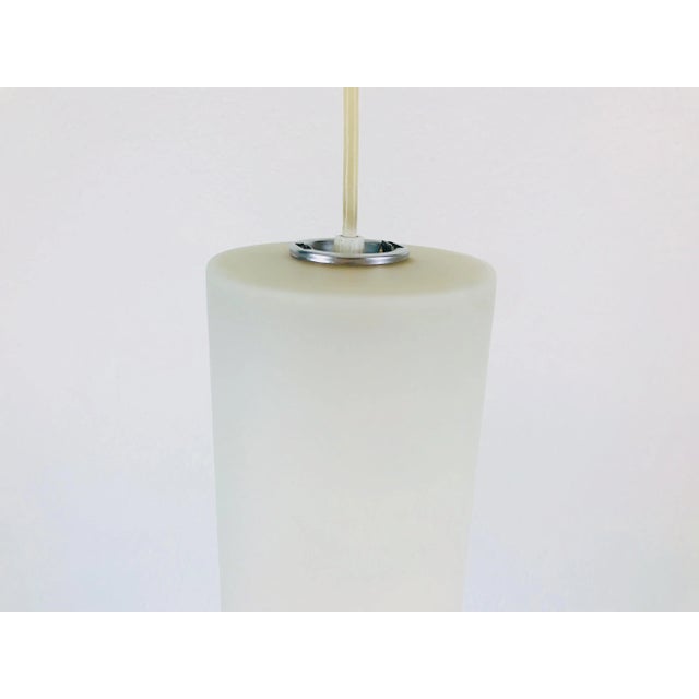 White 1960s Opaline Glass Pendant Lamps by Glashütte Limburg - Set of 3 For Sale - Image 8 of 12