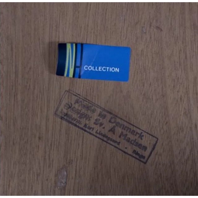 This is a set of 3 nesting tables by Svend Madsen and made by Karl Lindegaard in Denmark. They are marked on the bottom....