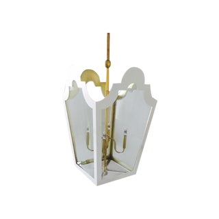 Urban Electric Venetian White Finish Hanging Light For Sale