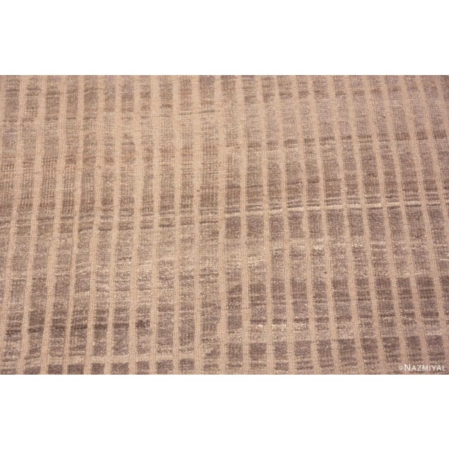 Room Size Decorative Modern Cream Rug For Sale In New York - Image 6 of 7