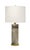 Rivet Table Lamp, Grey Vellum For Sale In Los Angeles - Image 6 of 6