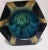Glass Vintage Murano Sommerso Blue Hexagonal Glass Vase For Sale - Image 7 of 12