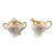 Vintage Kpm Hand Painted Floral Gilded Cream & Sugar Set- 2 Pieces For Sale