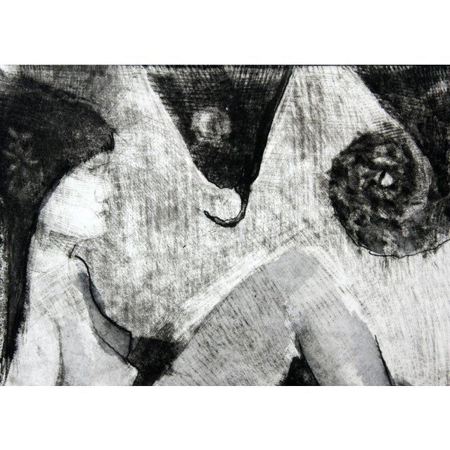 Krystyna Jaszke, with a Chameleon, Mezzotint on Paper, 2013 For Sale - Image 4 of 7