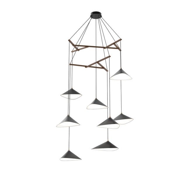 Emily V8 Group Hanging Lamp from Moss For Sale