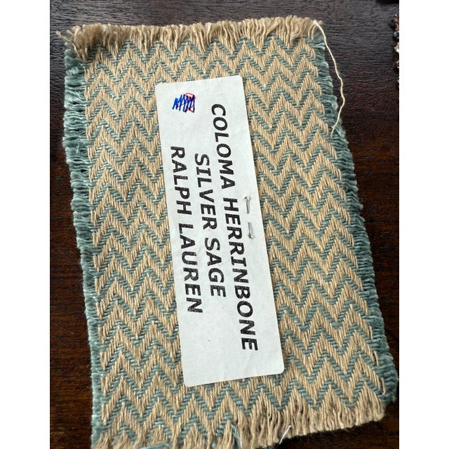 Ralph Lauren Ralph Lauren Coloma Herringbone Linen Fabric - 16 Yards Available For Sale - Image 4 of 5
