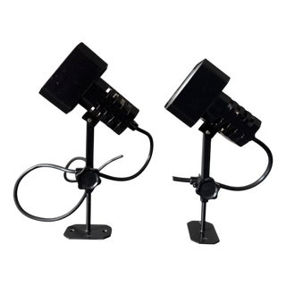 Danish Flipper Wall Sconces in Black, 1970s, Set of 2 For Sale