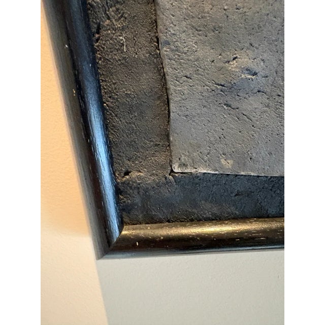 Geometric Raku Clay Tiles Mounted and Framed Wall Sculpture - 47x30 For Sale - Image 14 of 14