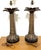English Late 20th Century Pair of British Colonial Style Bronze Palm Tree Lamps with Carved Tribal Motifs For Sale - Image 3 of 12