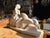 Lejan, Large Art Deco Sculpture of Lady with Greyhound, 1930s, Craquele Earthenware For Sale - Image 16 of 18
