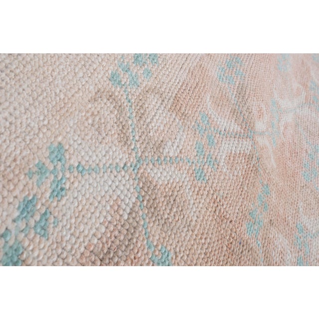 Textile Vintage Faded Turkish Karapinar Rug 4'7'' X 7'1'' For Sale - Image 7 of 11