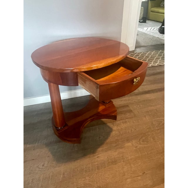 Wood Vintage French Empire Style Mahogany Side Table For Sale - Image 7 of 9