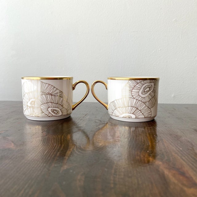 Contemporary Kelly Wearstler by Pickard Tea Cups, Set For Sale - Image 3 of 6