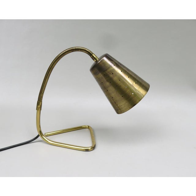 Mid-Century Modern Scandinavian Adjustable Brass Table Lamp, 1950s For Sale - Image 3 of 18