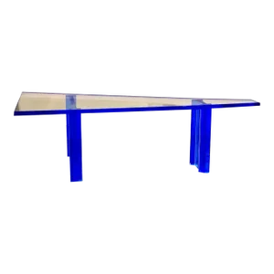 Blue and Clear Acrylic Coffee Table