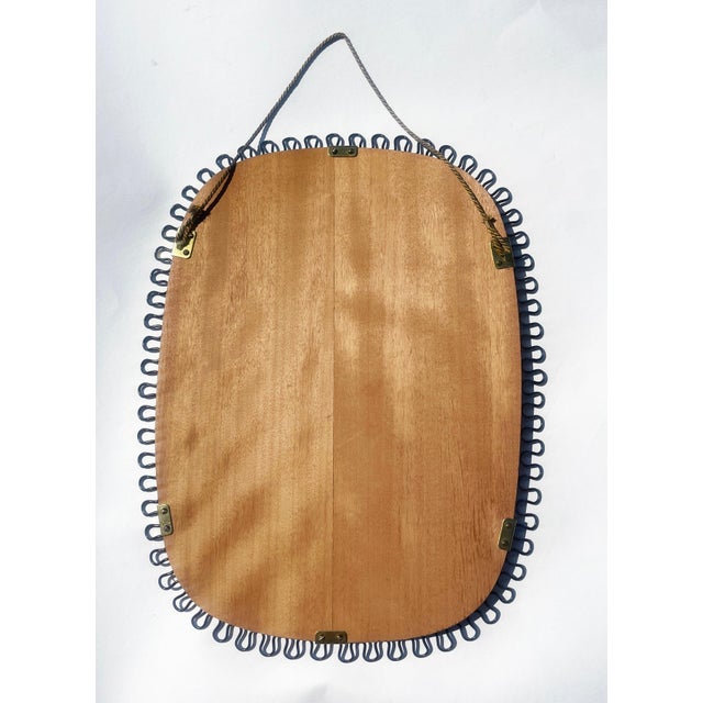 Svenskt Tenn Swedish Black Pewter Mirror attributed to Josef Frank for Svenskt Tenn, 1950s For Sale - Image 4 of 7