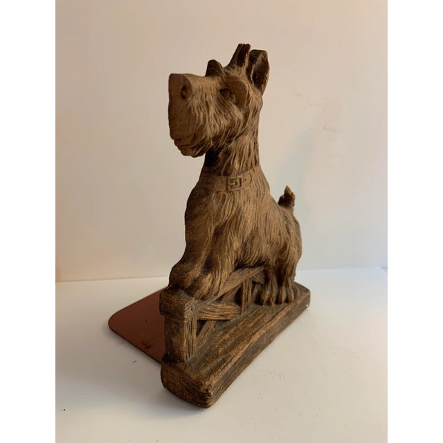 1940s Mid-Century Scotty Dog Syrocco Wood Bookends- Set of 2 For Sale - Image 5 of 10