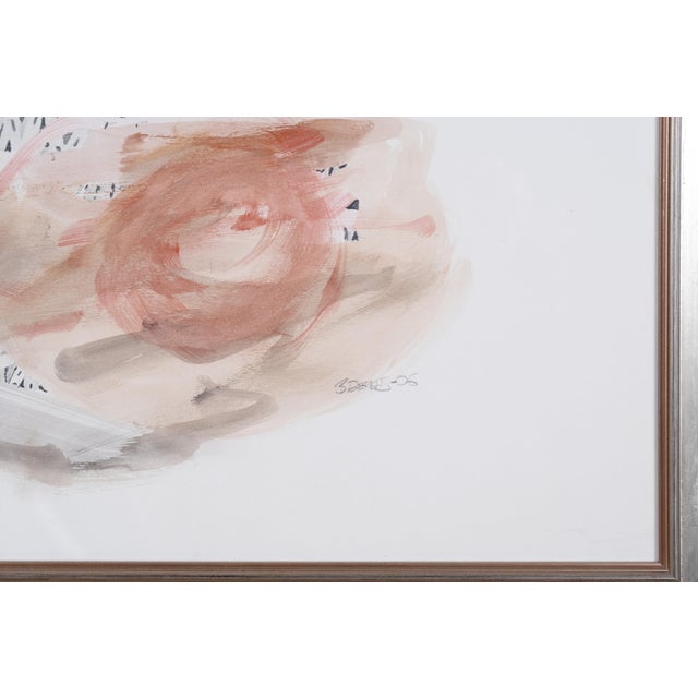 White Barry Berkus 2006 "Maelstrom" Original One of a Kind Watercolor & Pencil Painting Framed and Ready to Display For Sale - Image 8 of 10
