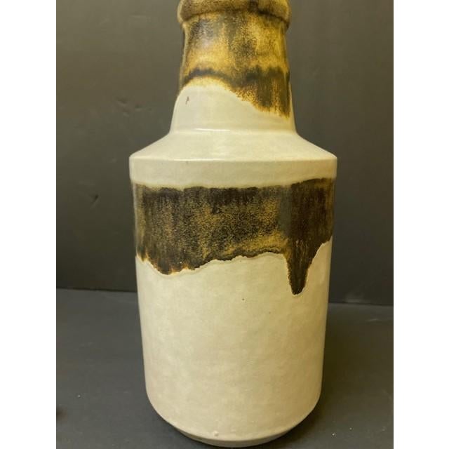 1960s 1960s Mid-Century Modern Alvino Bagni for Raymor Earthtone Drip Glaze Ceramic Vase - 10 For Sale - Image 5 of 17