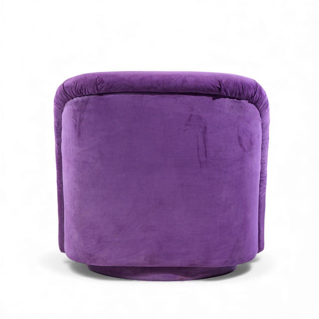 Vladimir Kagan for Directional Mid Century Swivel Lounge Chairs - Pair For Sale - Image 9 of 13