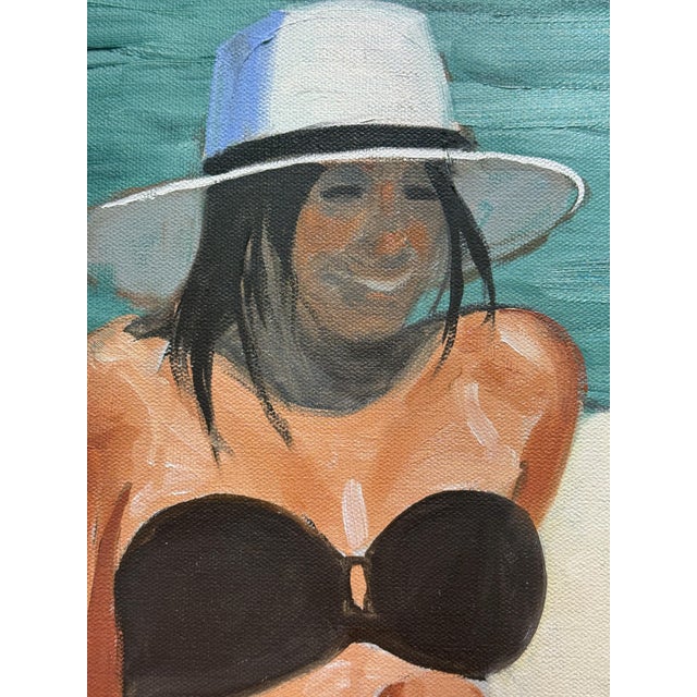 2020s Day at the Beach Contemporary Oil Painting For Sale - Image 5 of 7