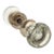 Vintage Art Deco Glass Brushed Nickel Passage Door Knob Set For Sale