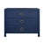 Matthew Izzo Home Getty Navy Linen Three Drawer Chest For Sale In New York - Image 6 of 6