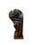 Early 20th Century Antique French Walnut Hand Carved English Bulldog Brush Stand / Valet / Matchstick Holder With Amber Glass Eyes, Iris Apfel Owned For Sale - Image 5 of 8