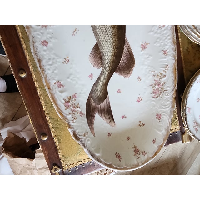 Antique European Fish Set For Sale - Image 4 of 12
