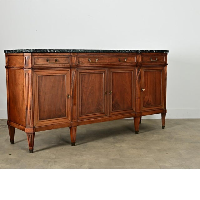 French 19th Century Walnut Louis XVI Style Enfilade For Sale - Image 10 of 14