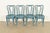 A beautiful set of four antique teal lacquered bentwood bistro chairs or dining chairs In the manner of Thonet By Jacob &...