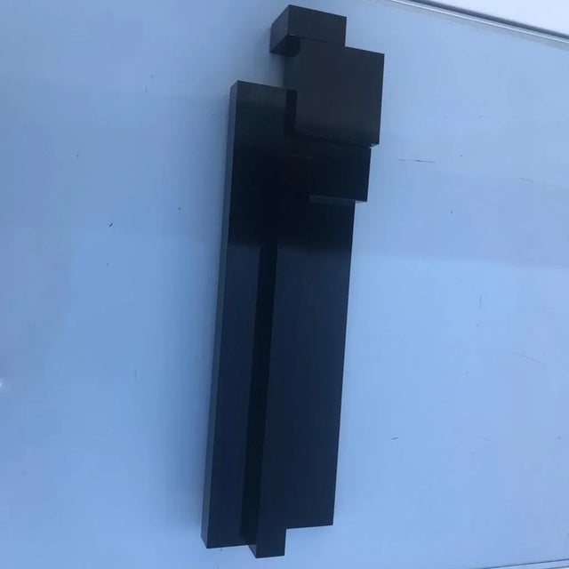 Black Metal Sculpture by Igino Legnaghi, 1971 For Sale - Image 9 of 16