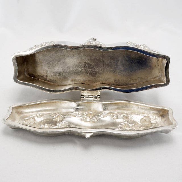 Art Nouveau Silver Plate Vanity Box, 1905 For Sale - Image 11 of 13