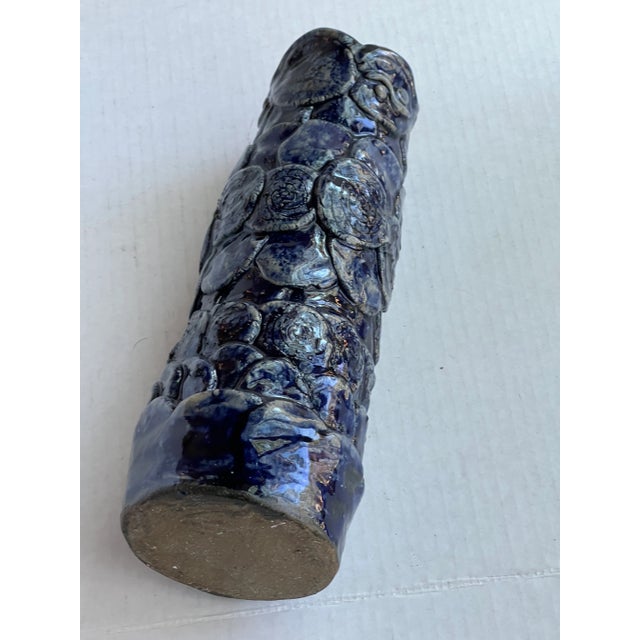 Handmade Cobalt Blue Vase For Sale - Image 4 of 6