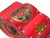 Oriental Bright Red Dragon Phoenix Graphic Circles Shape Container Box For Sale - Image 10 of 10