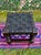 1960s Vintage Spanish Revival Woven Leather Strap Rolling Footstool For Sale - Image 5 of 13