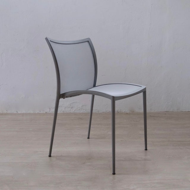 Four Gray Chairs in Cast Aluminum, Set of 4 For Sale - Image 16 of 18