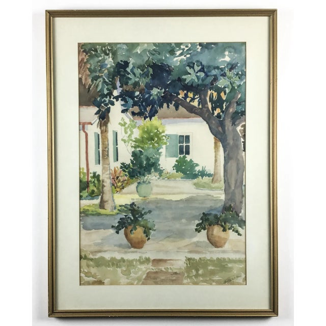 1960’s Original Watercolor Framed Painting For Sale - Image 13 of 13